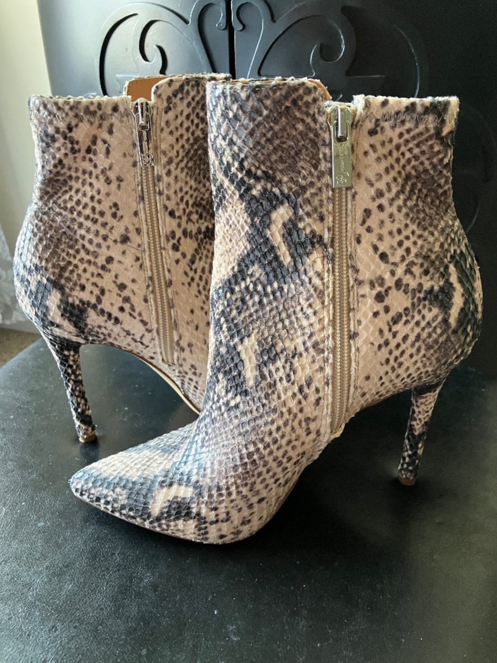 Snake Print Ankle Boot